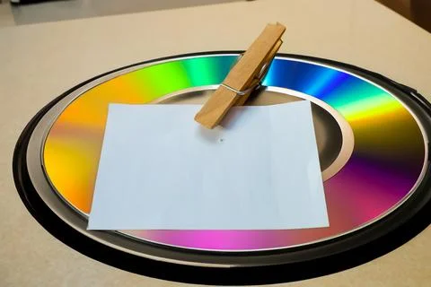 Cds or dvs on wooden background with copy space. Annual Grammy Awards Stock Photos