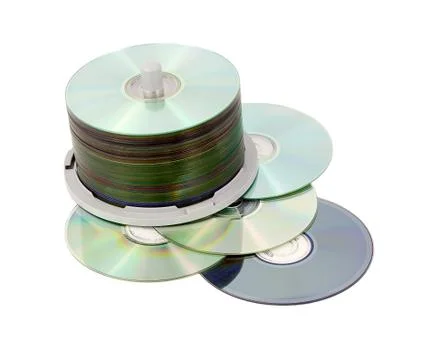 Cds on spindle Stock Photos