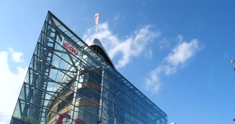 CDU Konrad-Adenauer-Haus clouds and blue sky Stock Footage 205841265