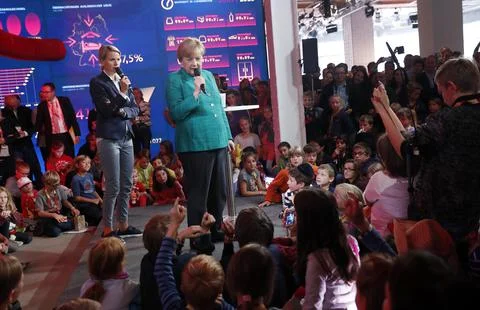 CDU presents programm in interactive space, Berlin, Germany - 17 Sep 2017 Stock Photos