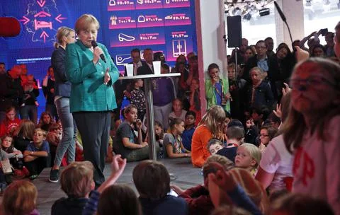 CDU presents programm in interactive space, Berlin, Germany - 17 Sep 2017 Stock Photos