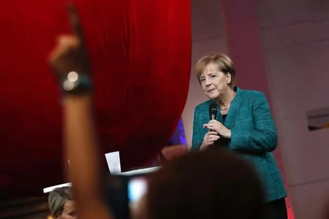 CDU presents programm in interactive space, Berlin, Germany - 17 Sep 2017 Stock Photos