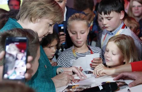 CDU presents programm in interactive space, Berlin, Germany - 17 Sep 2017 Stock Photos