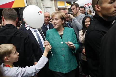 CDU presents programm in interactive space, Berlin, Germany - 17 Sep 2017 Stock Photos