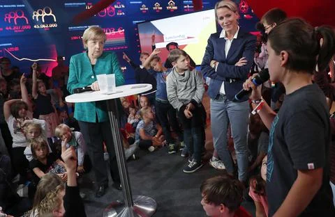 CDU presents programm in interactive space, Berlin, Germany - 17 Sep 2017 Stock Photos