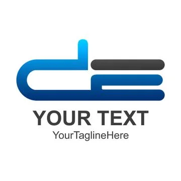 CE C E Letter Logo Design in Black and blue shades Colors. Creative Modern Le Stock Illustration