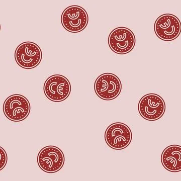 Ce certified glyph seamless pattern Stock Illustration