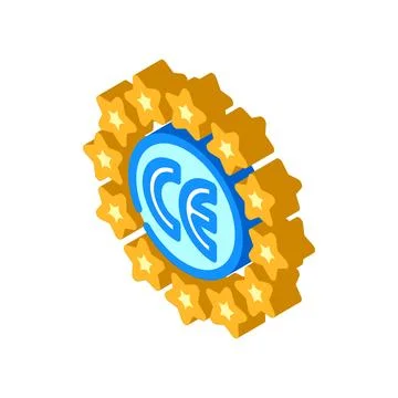 Ce certified isometric icon vector illustration Stock Illustration