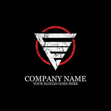 CE initial name logo design, with grunge style, Letter logo vector in the cir Stock Illustration