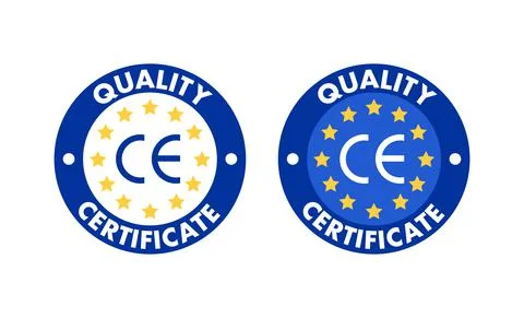 CE mark Certification, Conformite Europeenne. Vector stock illustration. イラスト素材