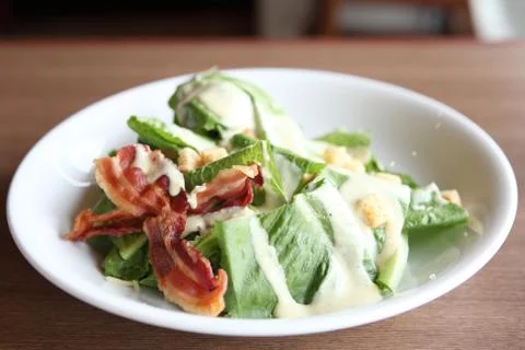 Ceacar salad in close up Stock Photos
