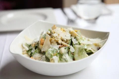 Ceacar salad in close up Stock Photos