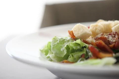 Ceacar salad in close up Stock Photos