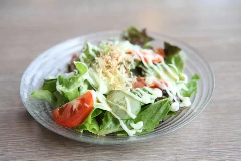 Ceacar salad in close up Stock Photos
