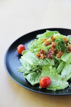 Ceacar salad in close up Stock Photos