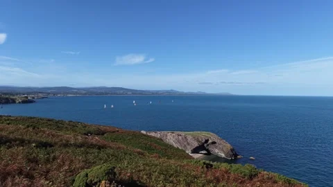 Ceann Bhríde, Bride's Head on Wicklow Coast 動画素材 346978593