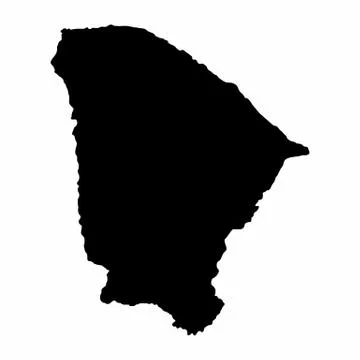 Ceara State silhouette map Stock Illustration