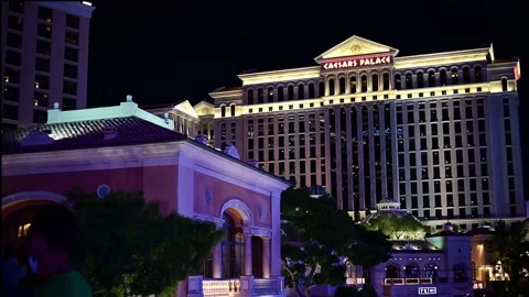 Ceasars Palace on the Strip Stock-Footage 137139915