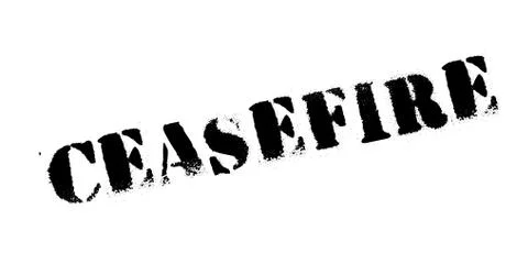 Ceasefire rubber stamp Stock Illustration