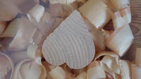 Ceativ wood decoration Stock Footage 283338853