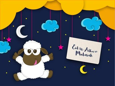 Ceative elements for Eid-Al-Adha Celebration. 스톡 일러스트