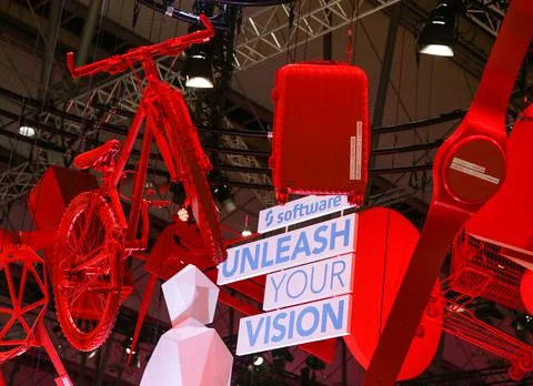 CeBIT Computing Trade Fair, Hannover, Germany - 19 Mar 2017 Fotos Stock