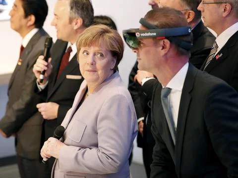 CeBIT Computing Trade Fair, Hannover, Germany - 20 Mar 2017 Fotos Stock
