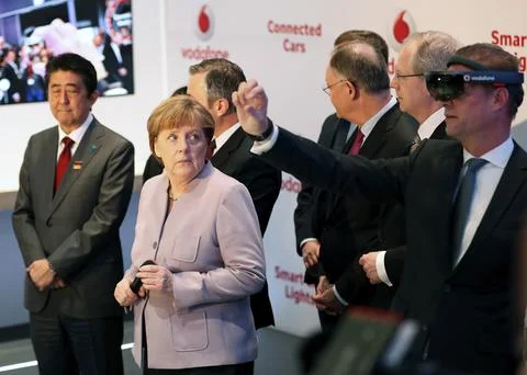 CeBIT Computing Trade Fair, Hannover, Germany - 20 Mar 2017 Stock-Fotos