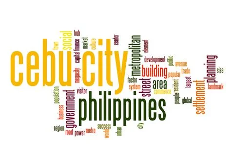 Cebu city word cloud Stock Illustration