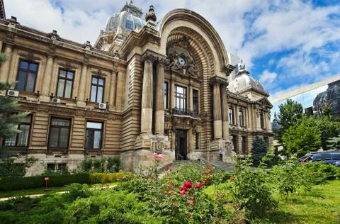 CEC Palace in Bucharest Stock Photos