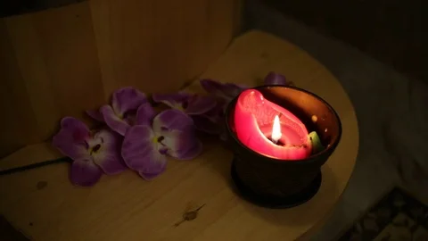 Cedar barrel in spa. Loop Stock Footage 82287358