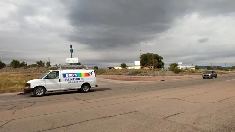 Cedar Crest, New Mexico September 20 2023 Driving Cedar Crest Santa Fe Stock Footage 340454276
