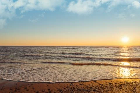 Cedar dunes beach at sunset Stock Photos