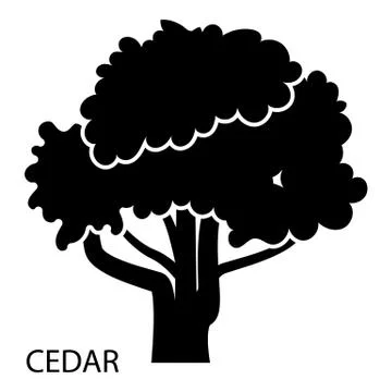 Cedar icon, simple style Illustrazione stock