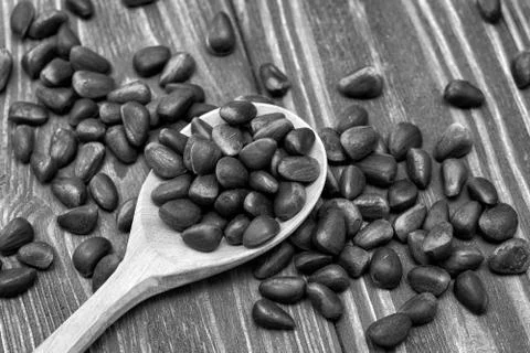 Cedar nuts seed Stock Photos