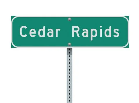 Cedar Rapids road sign Stock Illustration
