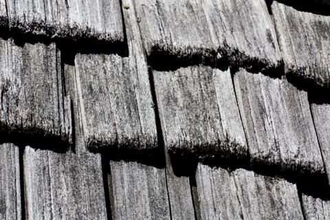 Cedar shingle background texture B&amp;W Stock Photos