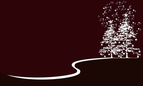 Cedar Tree Background Stock Illustration