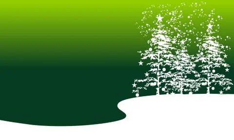 Cedar Tree Background Stock Illustration