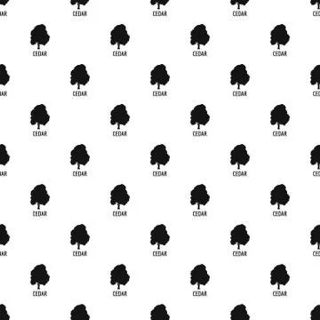 Cedar tree pattern seamless Stock Illustration