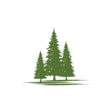 Cedar tree vector icon illustration Illustrazione stock