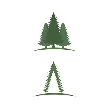 Cedar tree vector icon illustration Illustrazione stock
