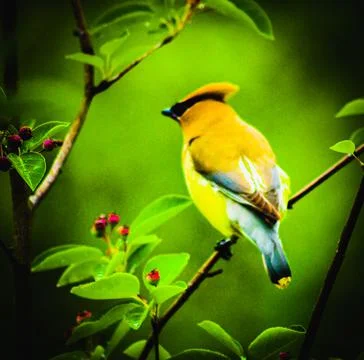 The Cedar Waxwing 写真素材