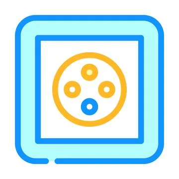 Cee 7 5 socket color icon vector illustration Stock Illustration