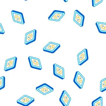 Cee 7 5 socket isometric icon seamless pattern Stockillustratie