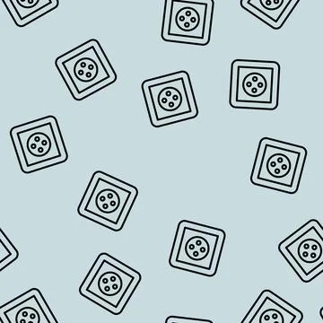 Cee 7 5 socket line vector seamless pattern Stock Illustration