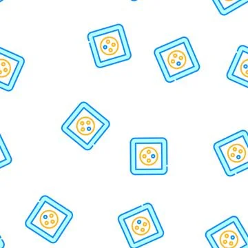 Cee 7 5 socket vector seamless pattern Stock Illustration