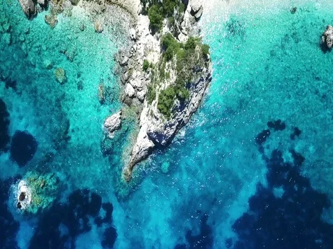 Cefalonia beach 48fps Stock Footage 76751361