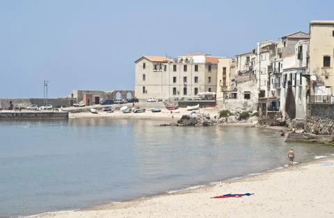 Cefalu beach Stock Photos