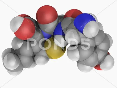 Cefprozil drug molecule Stock Illustration